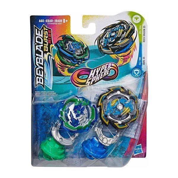 BEYBLADE BURST RISE HYPER SPHERE OGRE O5 AND ROCK DRAGON D5
