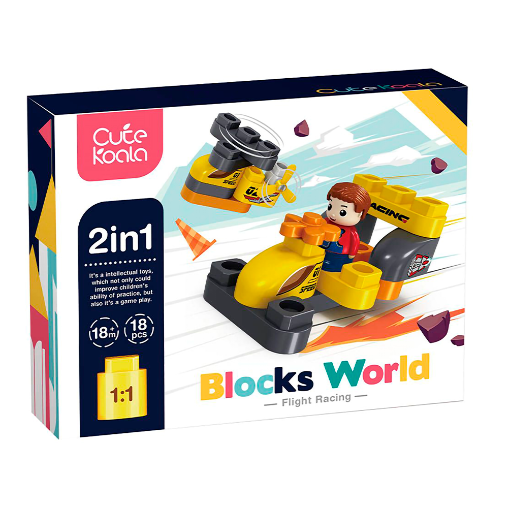 BLOCKS WORLD CARRERA DE VUELO 2 EN 1- CUTE KOALA - IRION Juguetería -