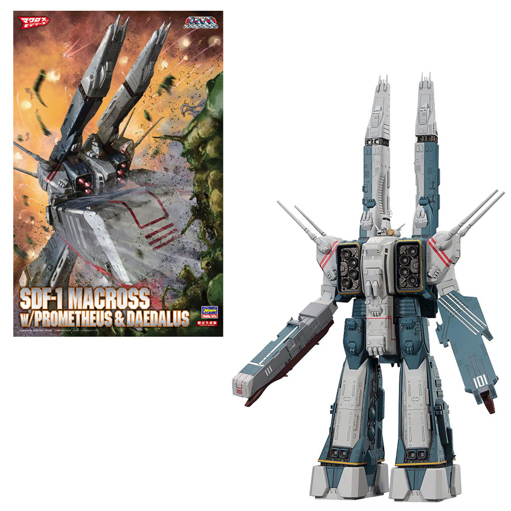 HASEGAWA 1/4000 MACROSS 65841 SDF-1 W/PROMETHEUS AND DAEDALUS