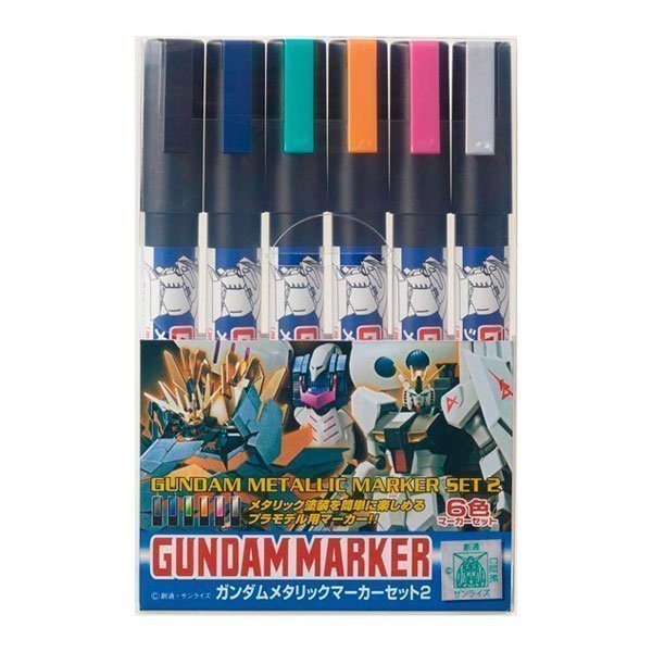GSI Creos Gundam Marcador Sumi-ire Gris Ultra Fino GM02 – Rotulador De Precisión Para Modelismo Y Detalles En Miniaturas, Imprescindible Para Gunpla