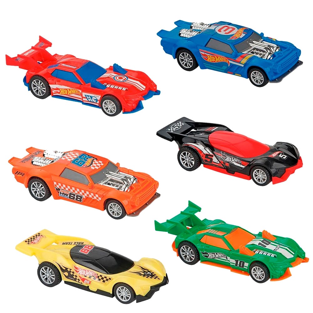 HOT WHEELS FAST RACER PULL BACK NARANJO