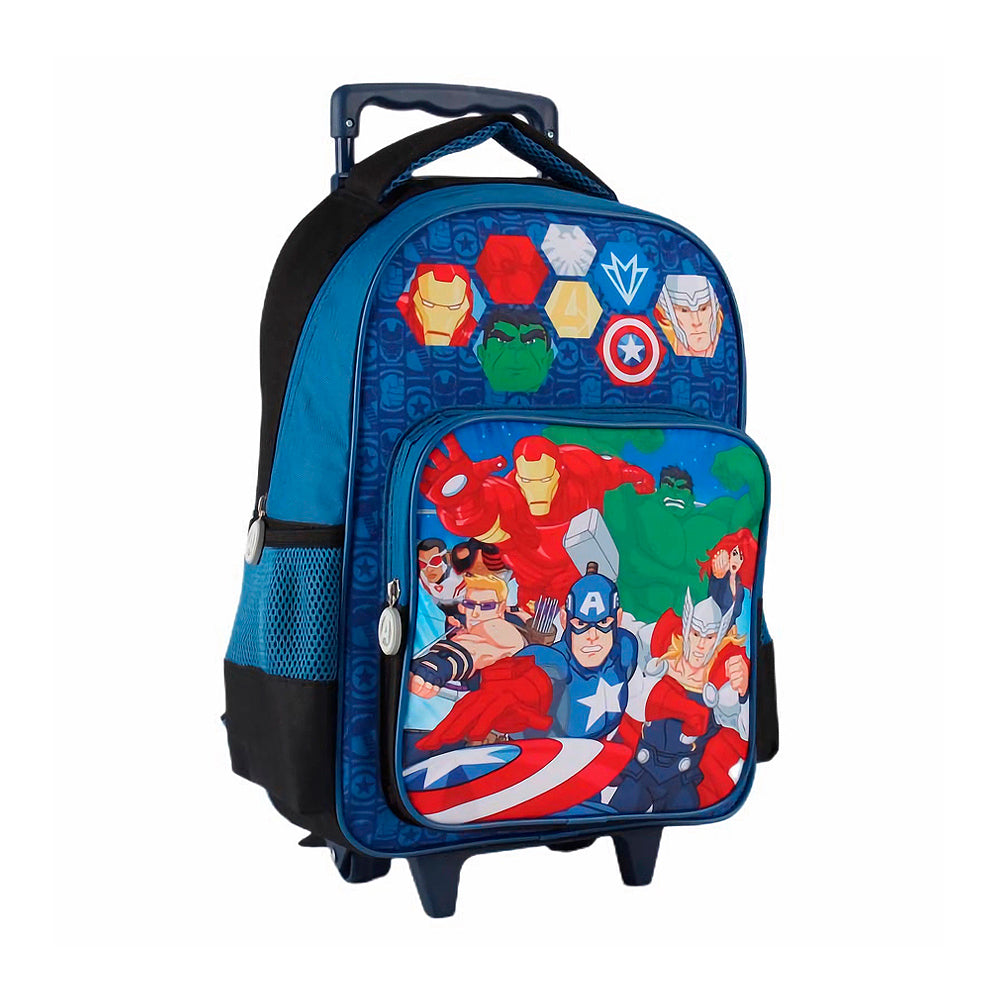 MOCHILA AVENGERS CON RUEDAS Y LONCHERA