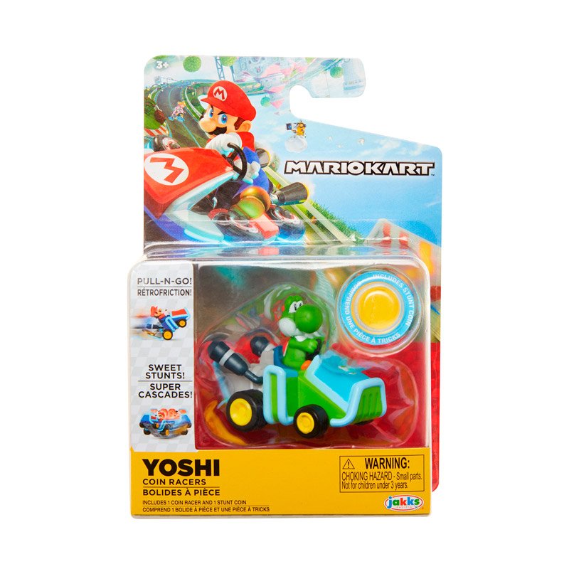 VEHÍCULO YOSHI MARIO KART COIN RACERS JAKKS – IRION Juguetería