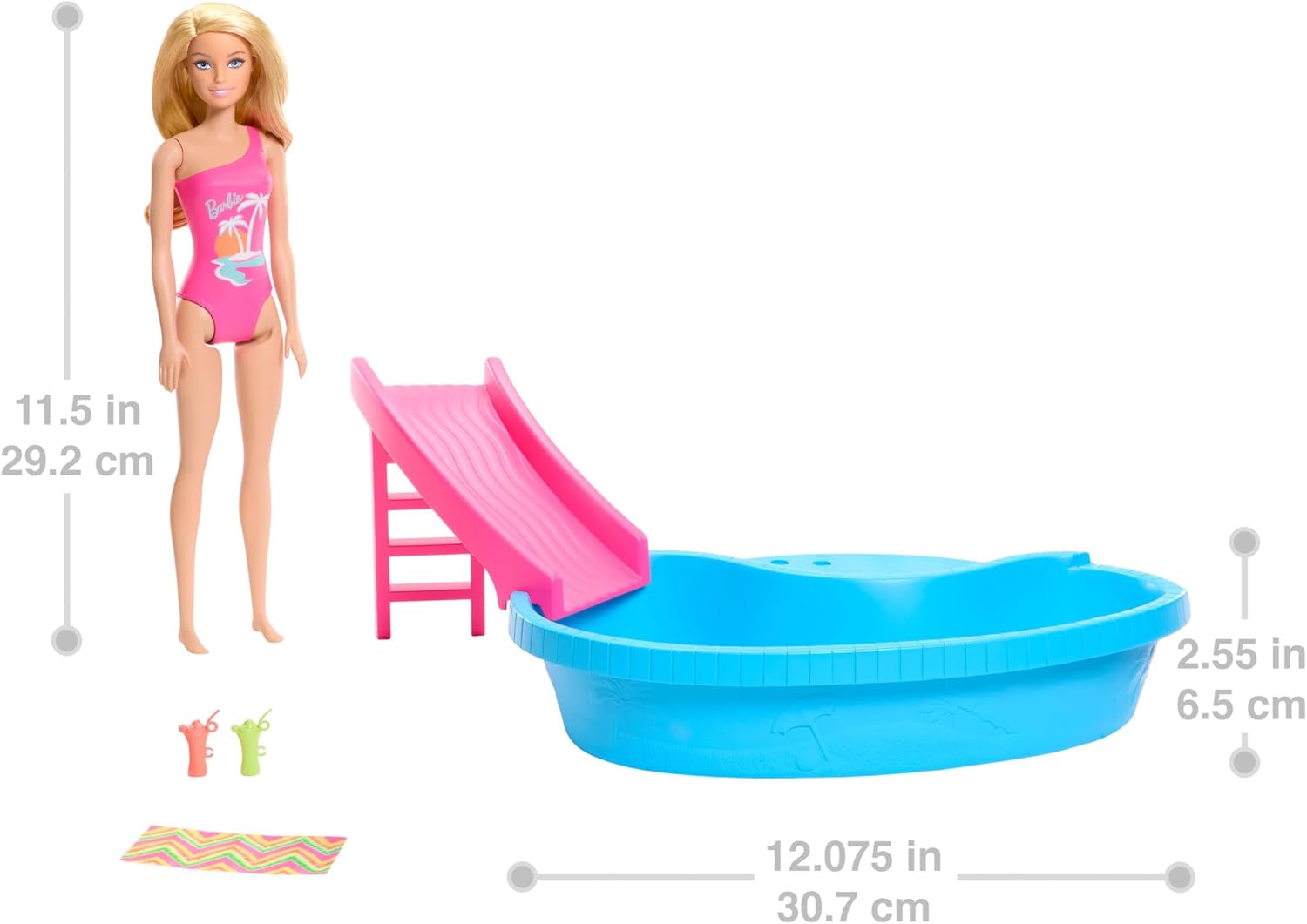 MUÑECA BARBIE CON PISCINA Y ACCESORIOS | MATTEL