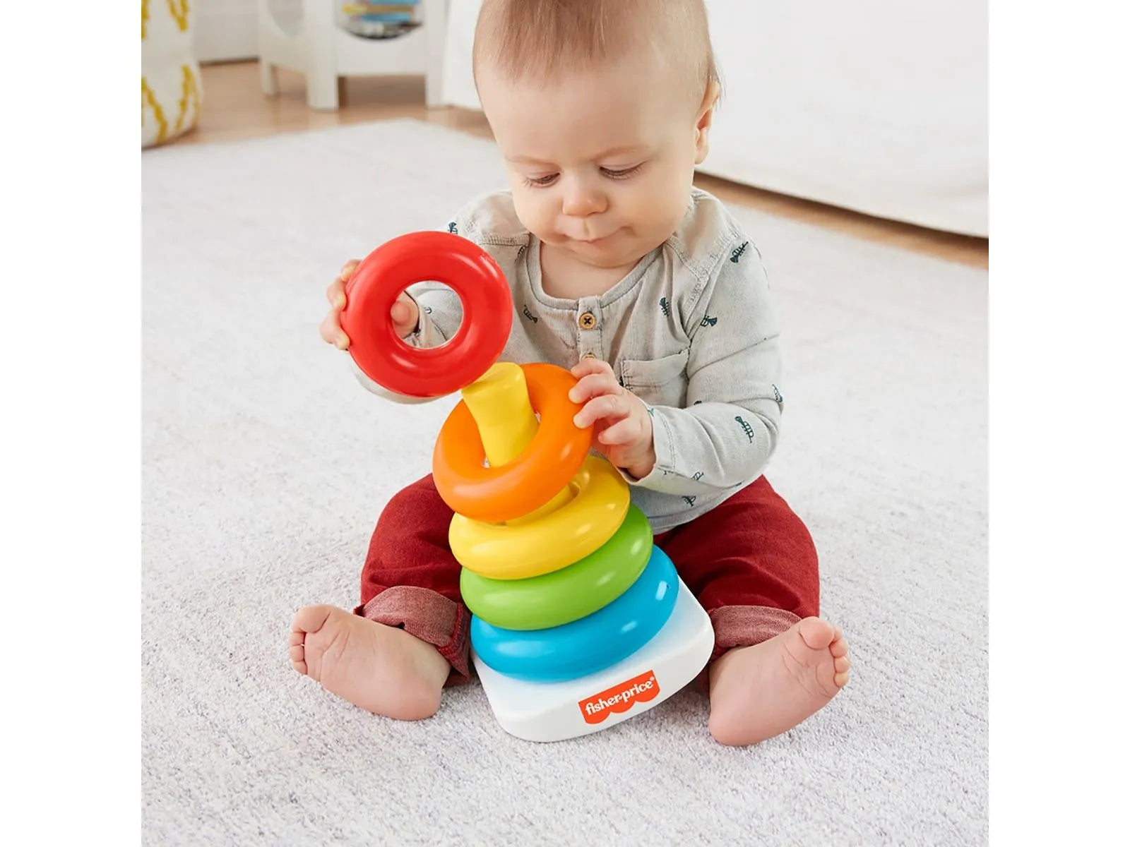 FISHER PRICE PILA DE ARITOS ROCK A STACK | MATTEL