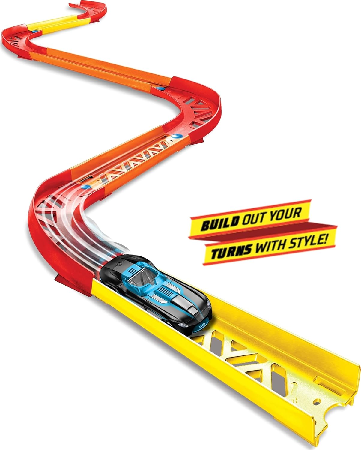 HOTWHEELS TRACK BUILDER CONJUNTO DE CURVAS PREMIUM - MATTEL