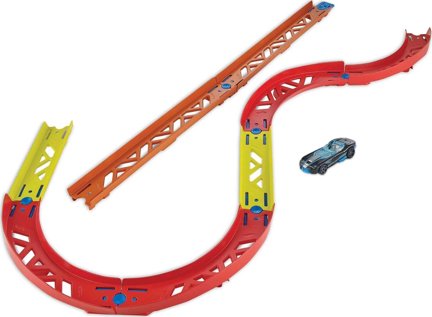 HOTWHEELS TRACK BUILDER CONJUNTO DE CURVAS PREMIUM - MATTEL