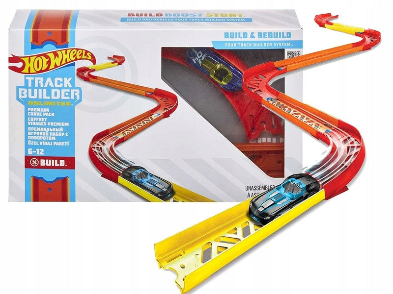 HOTWHEELS TRACK BUILDER CONJUNTO DE CURVAS PREMIUM - MATTEL