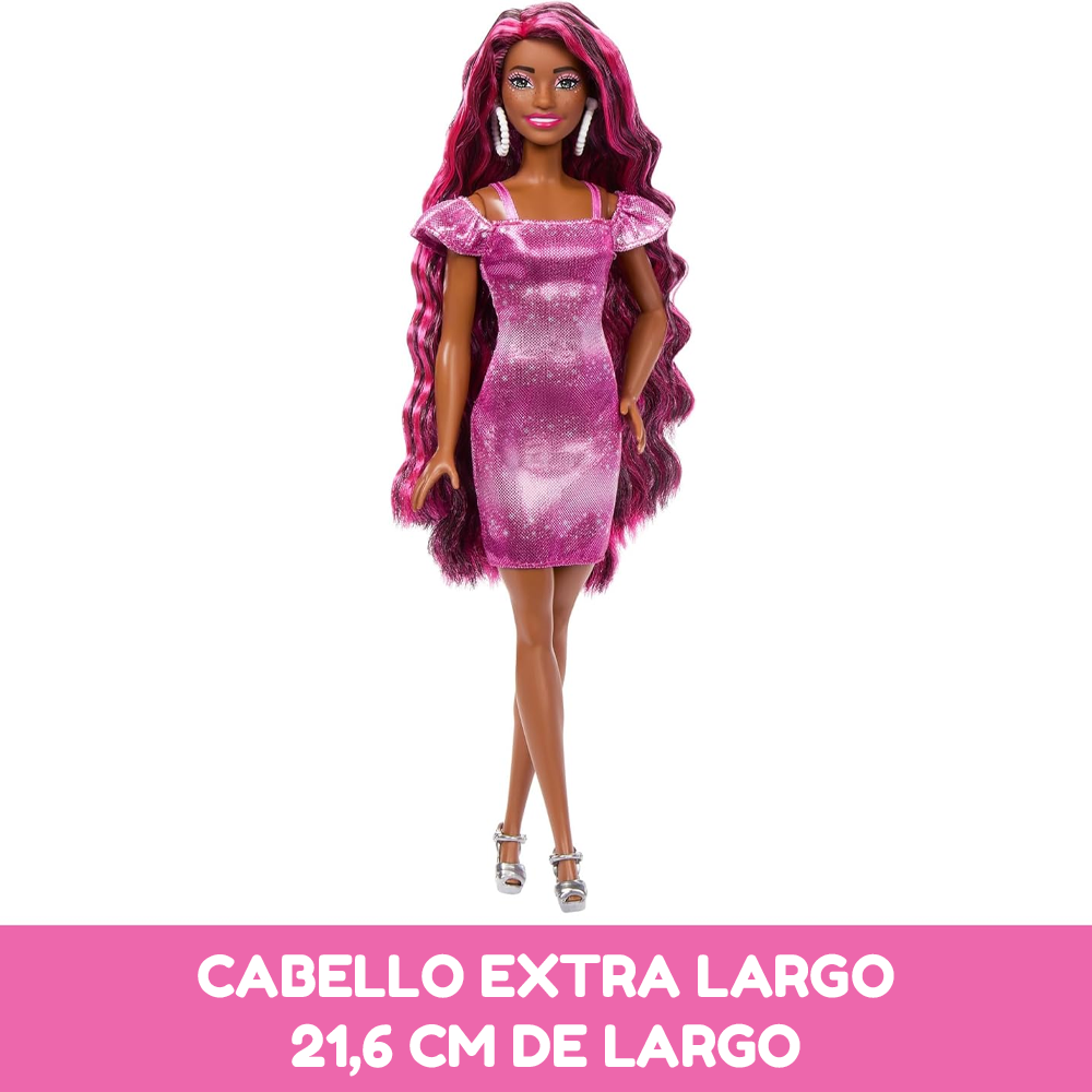 BARBIE CABELLO EXTRA LARGO FUN & FANCY HAIR CASTAÑA| MATTEL