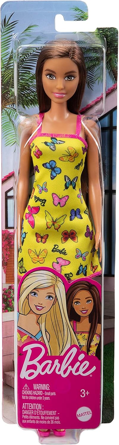 BARBIE PLAYERA VESTIDO MARIPOSAS AMARILLO | MATTE