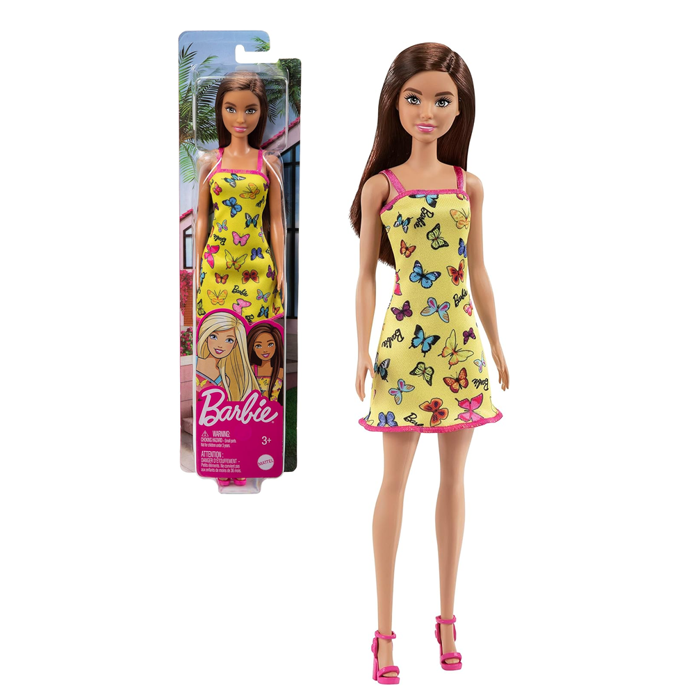 BARBIE PLAYERA VESTIDO MARIPOSAS AMARILLO | MATTE