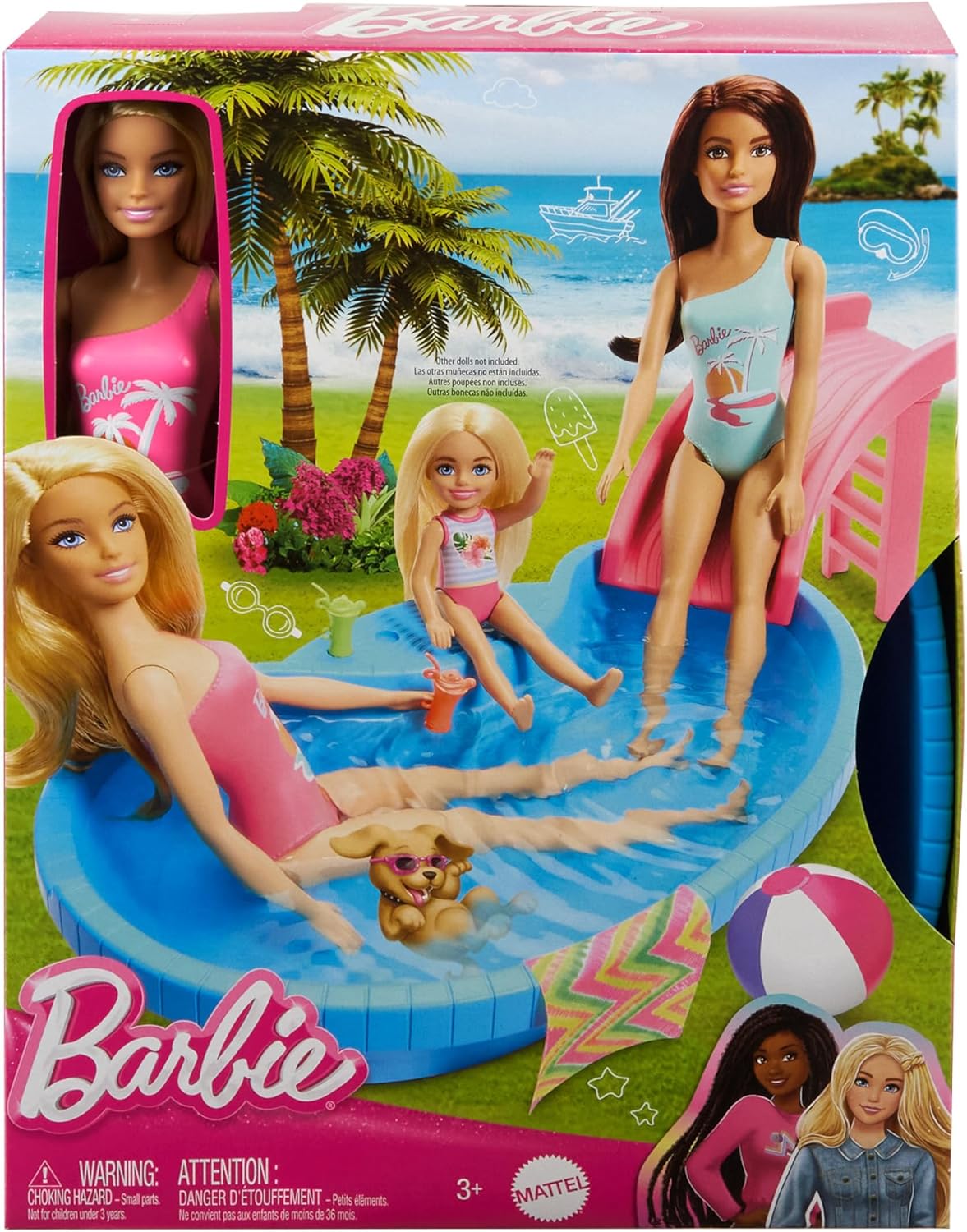 MUÑECA BARBIE CON PISCINA Y ACCESORIOS | MATTEL