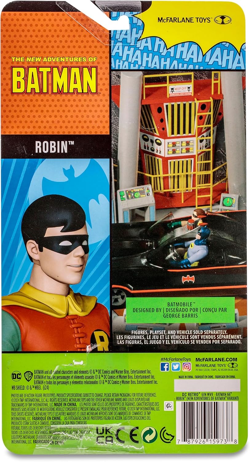 FIGURA ROBIN RETRO LAS AVENTURAS DE BATMAN | MCFARLANE TOYS