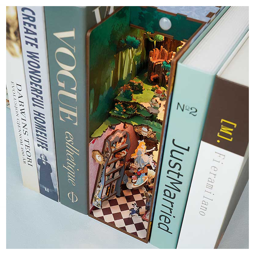 SEPARADOR SUJETA LIBROS ALICE WONDERLAND PUZZLE 3D | TONECHEER