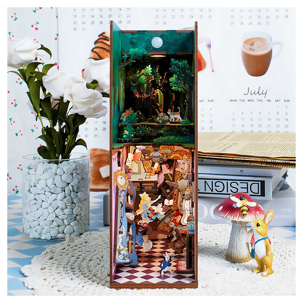 SEPARADOR SUJETA LIBROS ALICE WONDERLAND PUZZLE 3D | TONECHEER