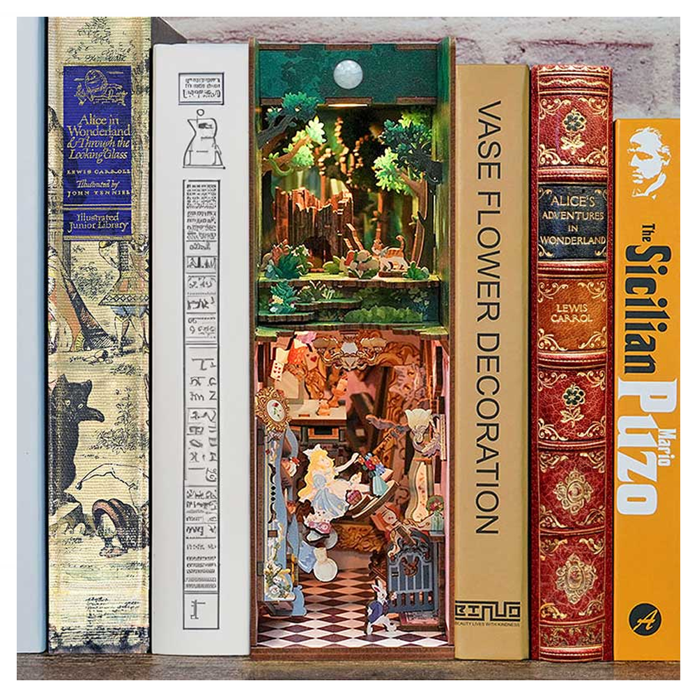 SEPARADOR SUJETA LIBROS ALICE WONDERLAND PUZZLE 3D | TONECHEER