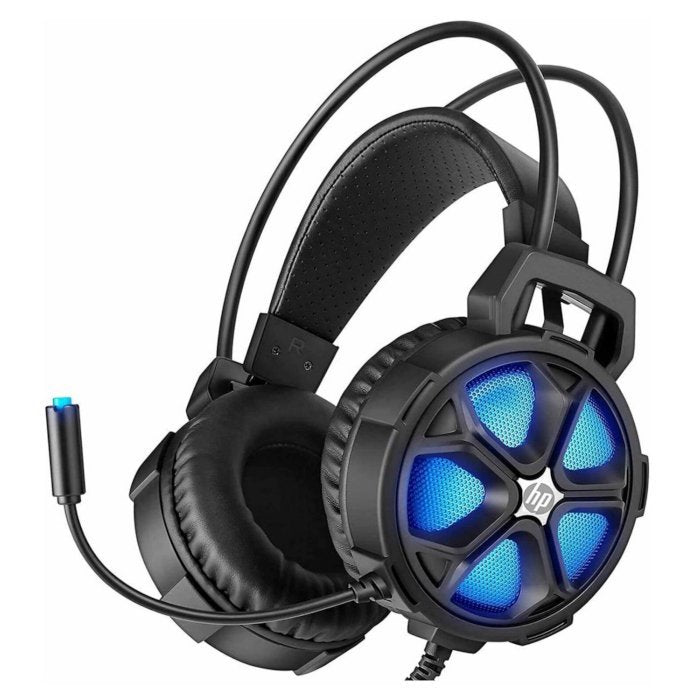 AUDÍFONO HP H400 NEGRO LED AZUL USB 2.0 - IRION Juguetería - 