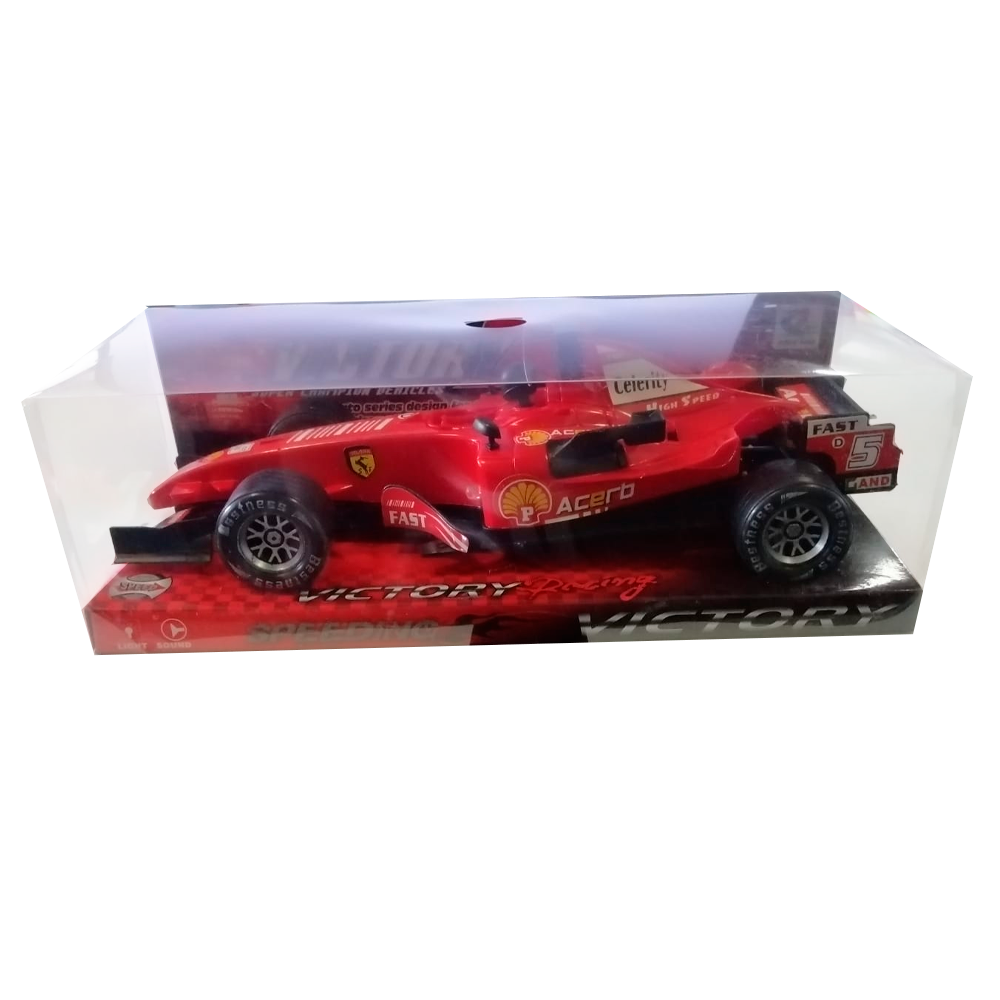 AUTO DE CARRERAS FORMULA 1 ROJO CON LUCES Y SONIDO - IRION Juguetería - 
