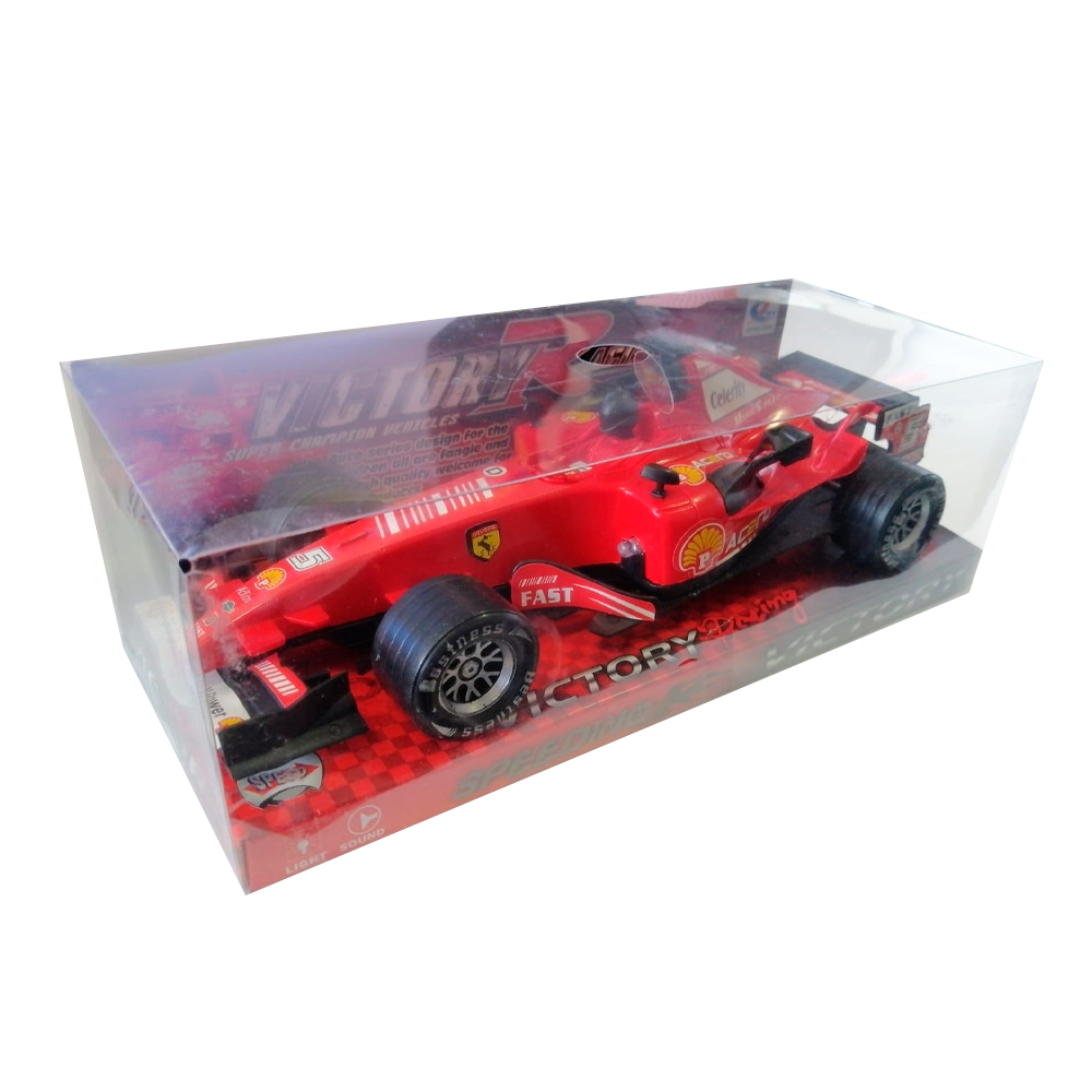 AUTO DE CARRERAS FORMULA 1 ROJO CON LUCES Y SONIDO - IRION Juguetería - 