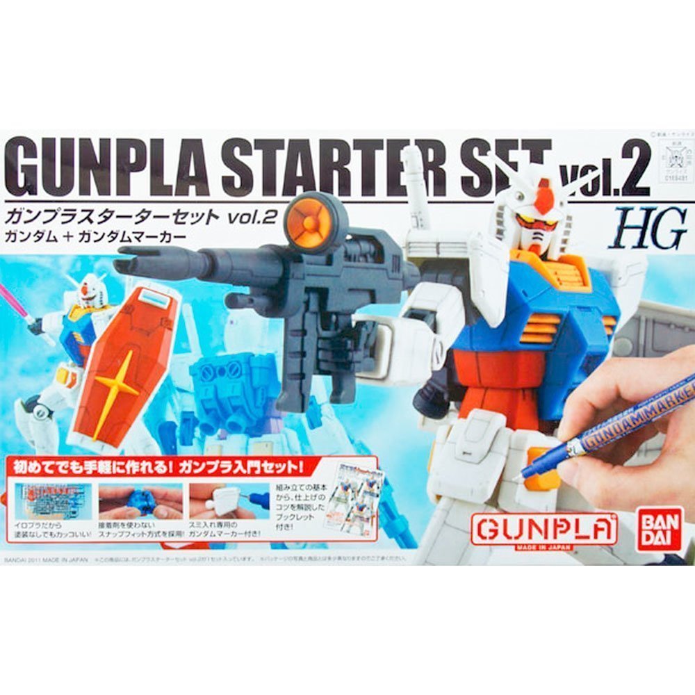 BANDAI GUNPLA STARTER SET VOL.2 MOBILE SUIT RX-78-2 GUNDAM HG - IRION Juguetería - 