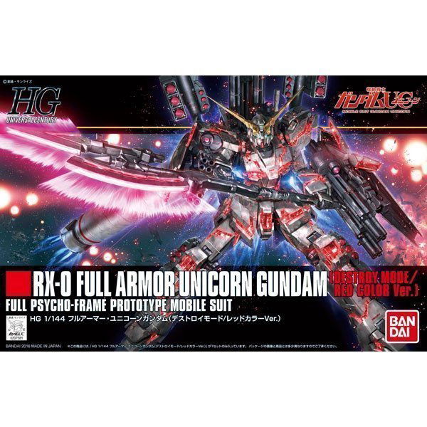 BANDAI HG MOBILE RX-0 FULL ARMOR UNICORN GUNDAM - IRION Juguetería - 