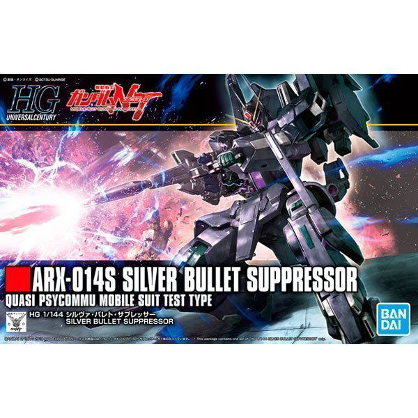 BANDAI HG MOBILE SUIT ARX-014S SILVER BULLET SUPPRESSOR - IRION Juguetería - 