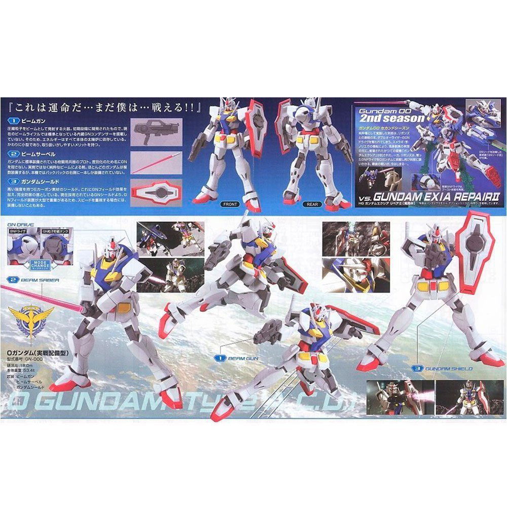BANDAI HG MOBILE SUIT GN-000 O GUNDAM - IRION Juguetería - 