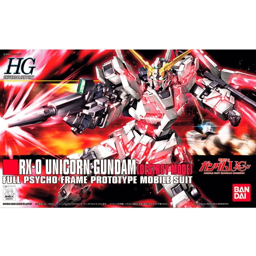 BANDAI HG MOBILE SUIT RX-0 UNICORN GUNDAM DESTROY MODE - IRION Juguetería - 
