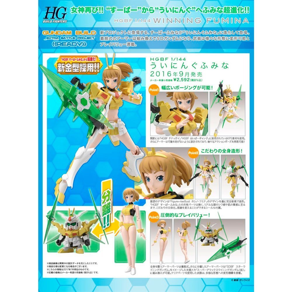 BANDAI HG WINNING FUMINA - IRION Juguetería - 