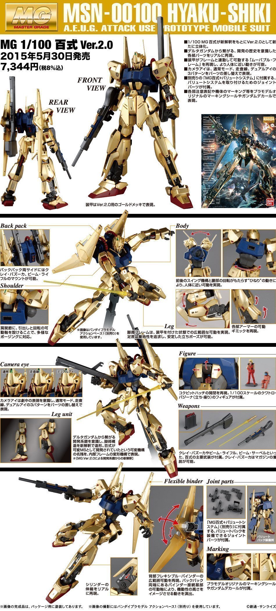 BANDAI MG MOBILE SUIT MSN 00100 HYAKU SHIKI - IRION Juguetería - 
