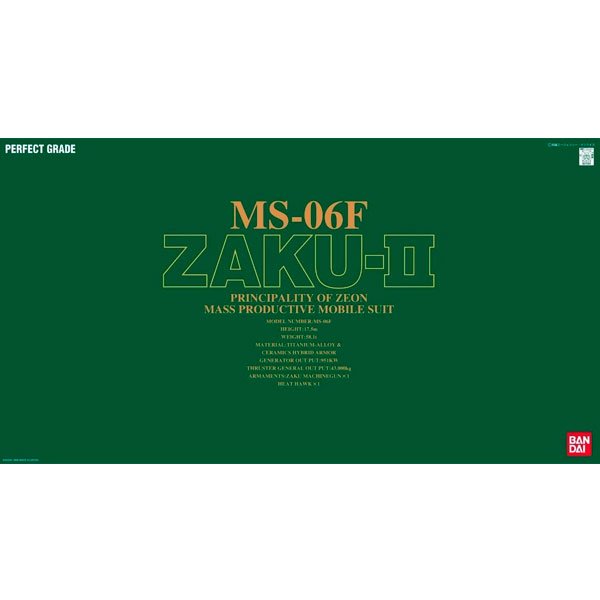 BANDAI PG MOBILE SUIT MS-06F ZAKU II - IRION Juguetería - 