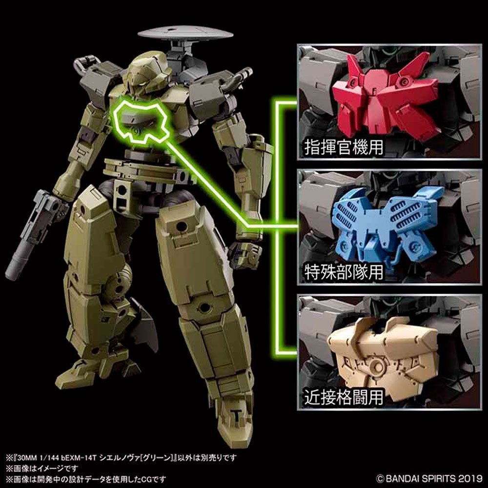 BANDAI PORTANOVA 30MM BEXM-14T CIELNOVA [GREEN] - IRION Juguetería - 