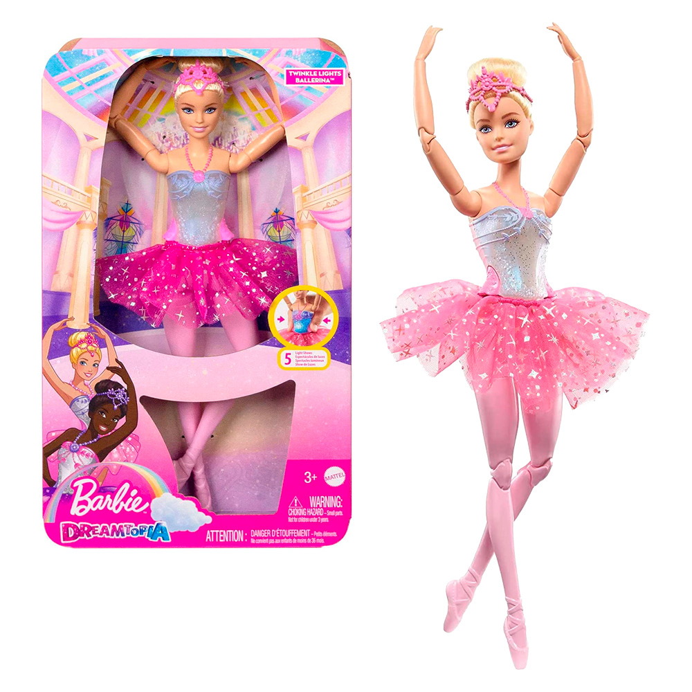 BARBIE BAILARINA LUCES BRILLANTES DREAMTOPIA - IRION Juguetería - 