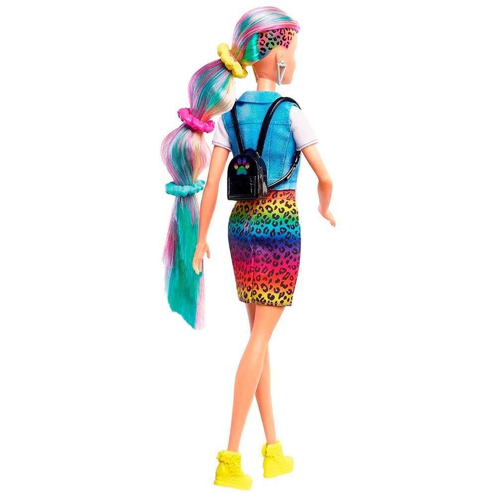 BARBIE PELO ARCOIRIS LEOPARDO - IRION Juguetería - 