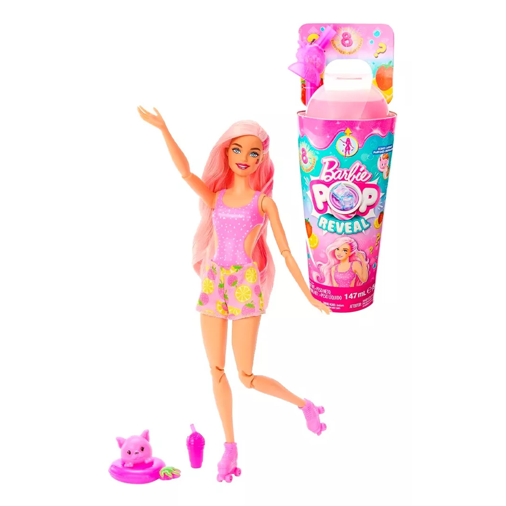 BARBIE POP REVEAL AROMA A FRESAS | MATTEL - IRION Juguetería - 