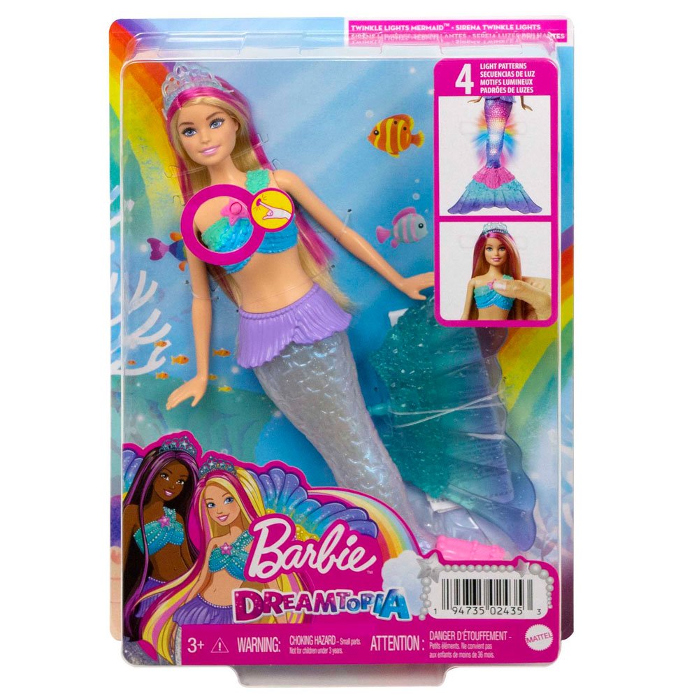 BARBIE SIRENA TWINKLE LIGHTS DREAMTOPIA - IRION Juguetería - 