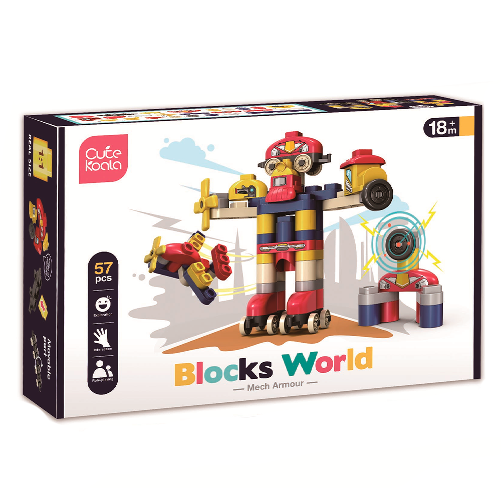 BLOCKS WORLD TREN ROBOT GIGANTE - CUTE KOALA - IRION Juguetería - 