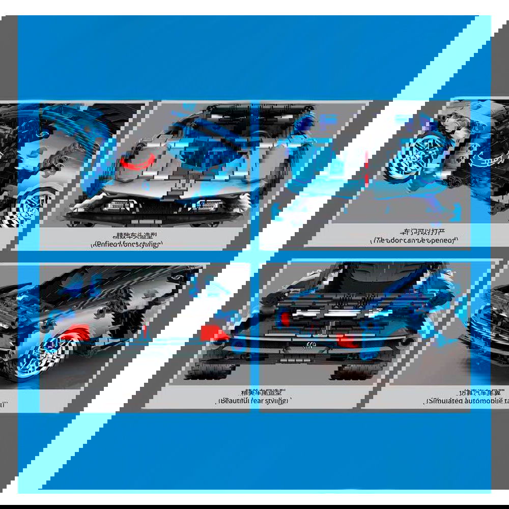 BLOQUES ARMABLES AUTO DEPORTIVO 433 PIEZAS 1:18 | SEMBO - IRION Juguetería - 