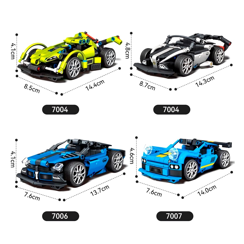 BLOQUES ARMABLES AUTO DE CARRERA COBALTO 1:24 | SEMBO - IRION Juguetería - 