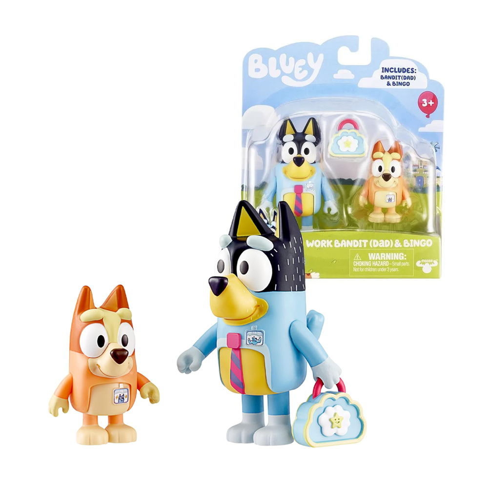 BLUEY WORK BANDIT Y BINGO | MOOSE - IRION Juguetería - 