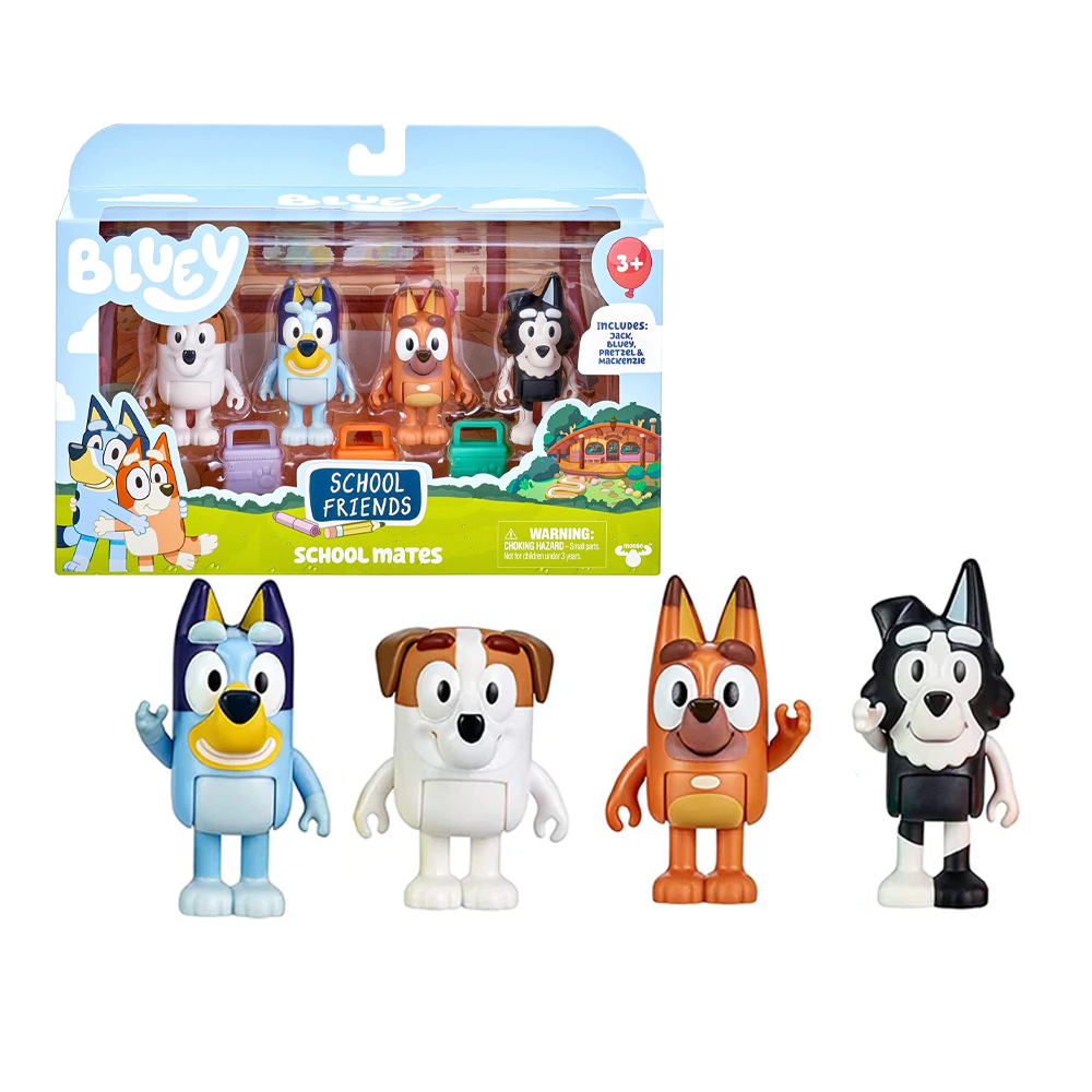 BLUEY Y SUS AMIGOS SET 4 FIGURAS B | MOOSE - IRION Juguetería - 