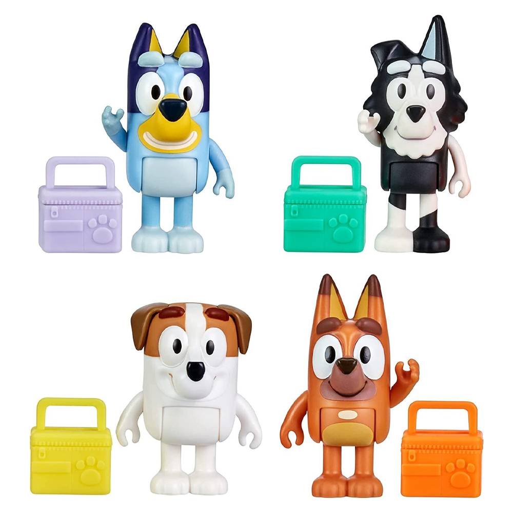 BLUEY Y SUS AMIGOS SET 4 FIGURAS B | MOOSE - IRION Juguetería - 