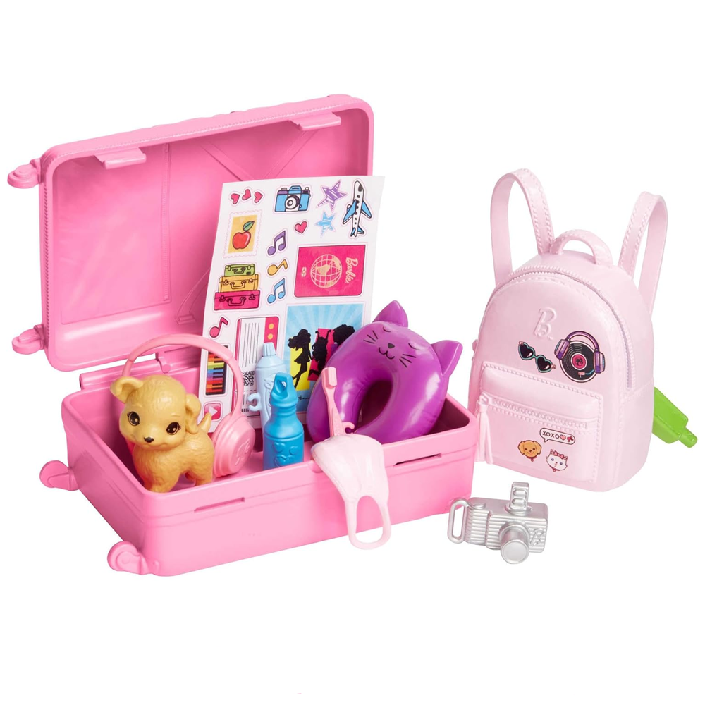 BARBIE MALIBU VIAJERA CON MASCOTA Y ACCESORIOS | MATTEL