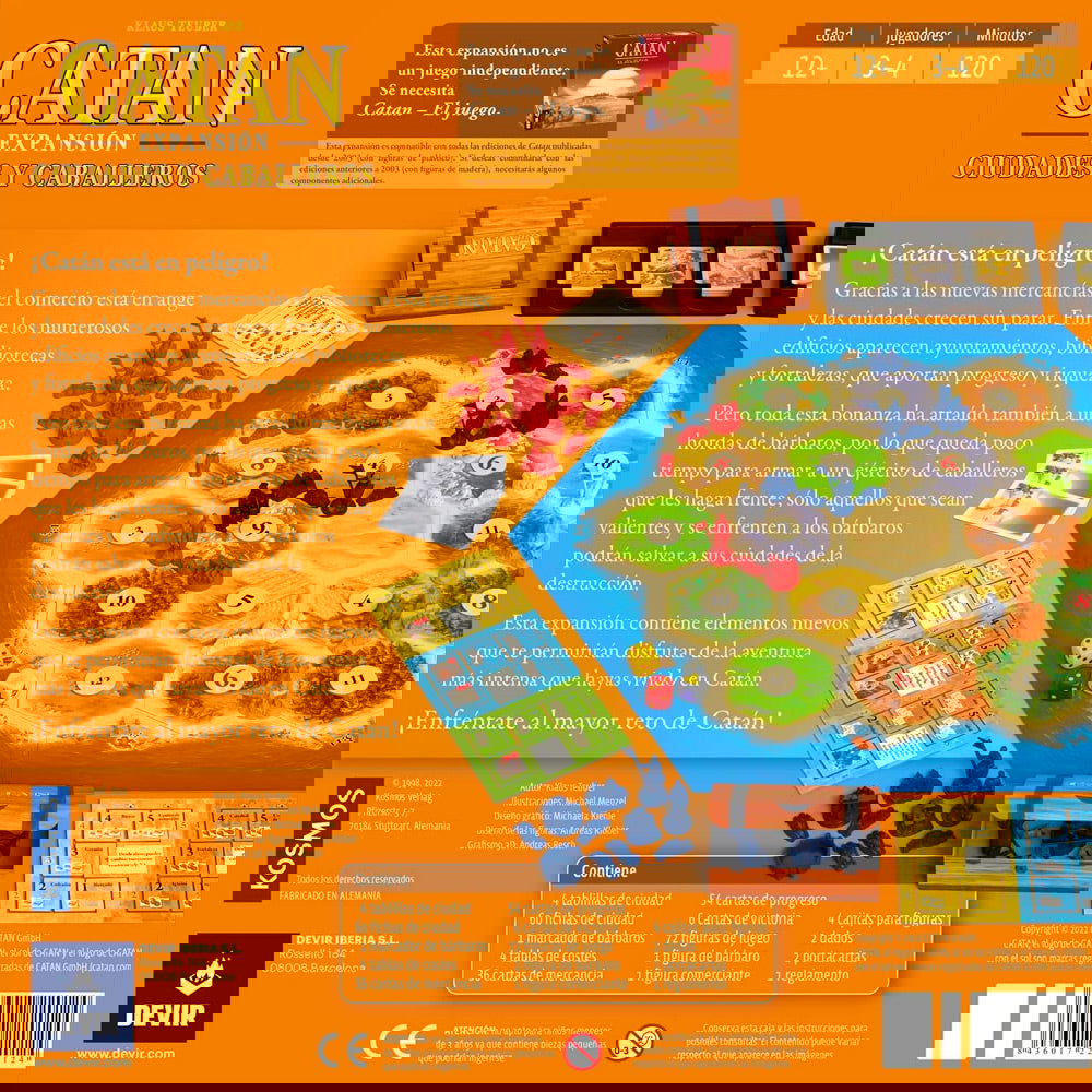 CATAN EXPANSIÓN CIUDADES Y CABALLEROS - IRION Juguetería - 