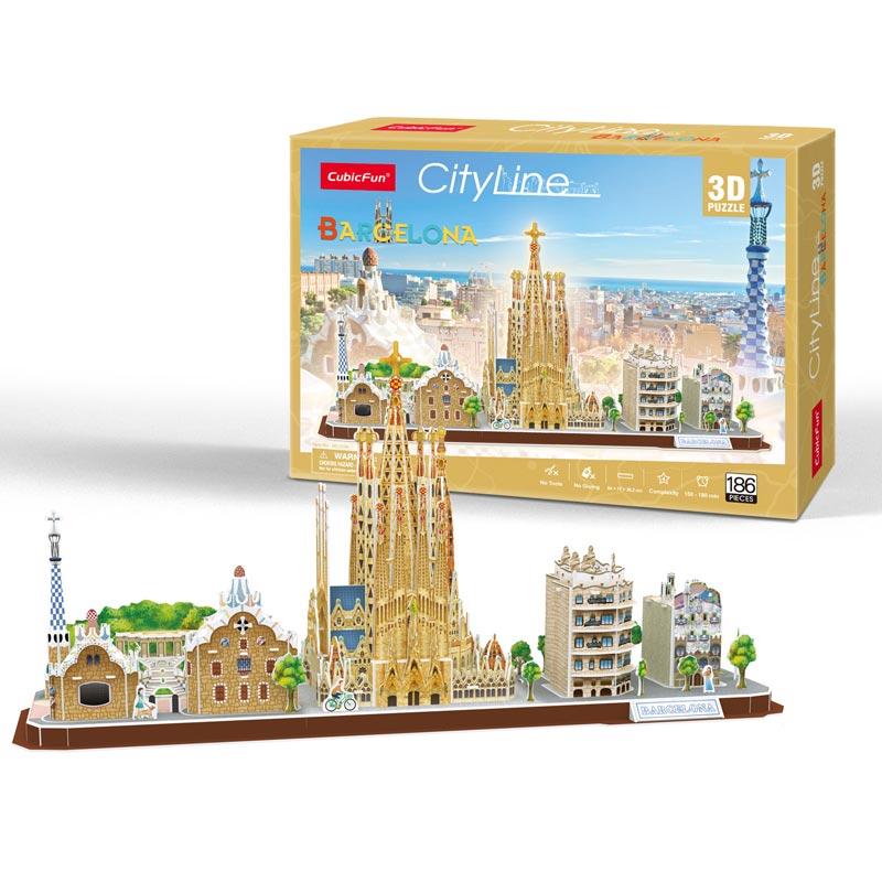 CUBICFUN CITY LINE BARCELONA 186 Pzs - IRION Juguetería - 