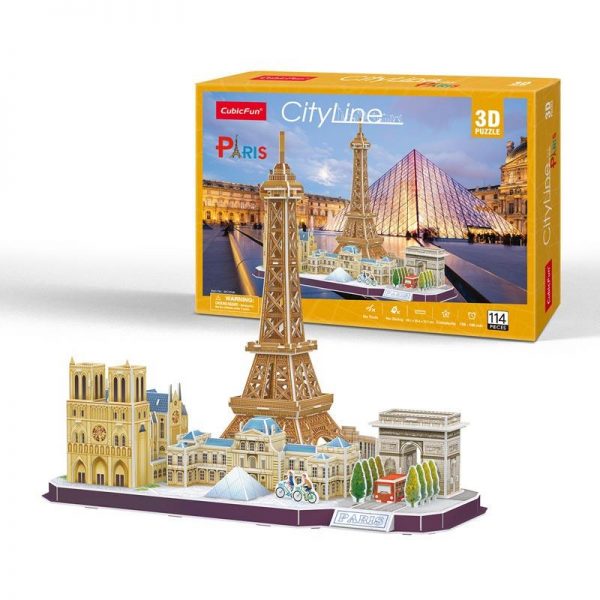 CUBICFUN CITY LINE PUZZLE 3D PARIS (114 PIEZAS) - IRION Juguetería - 