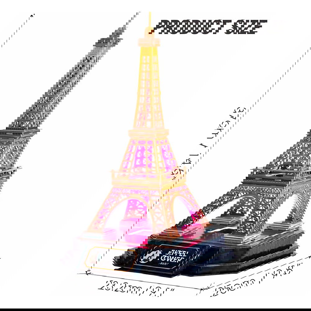 CUBICFUN LED TORRE EIFFEL NIGHT EDITION PUZZLE 3D (51 PIEZAS) - IRION Juguetería - 