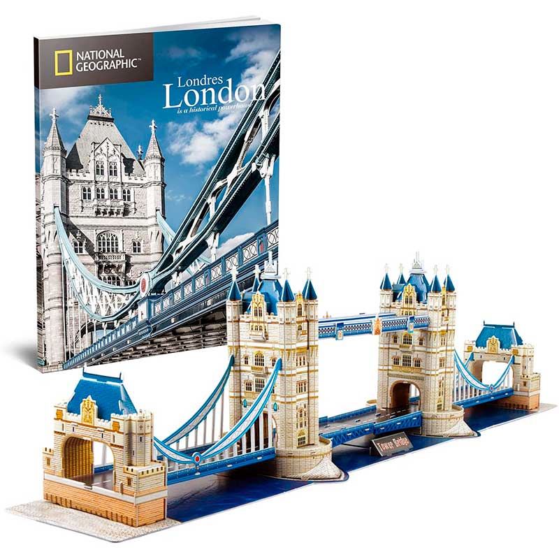 CUBICFUN NATIONAL GEOGRAPHIC LONDON TOWER BRIDGE (120 PIEZAS) - IRION Juguetería - 