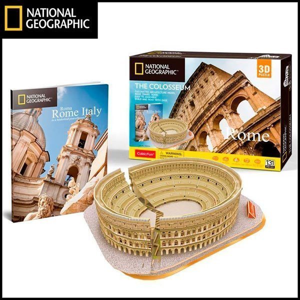 CUBICFUN NATIONAL GEOGRAPHIC ROME THE COLOSSEUM (131 PIEZAS) - IRION Juguetería - 
