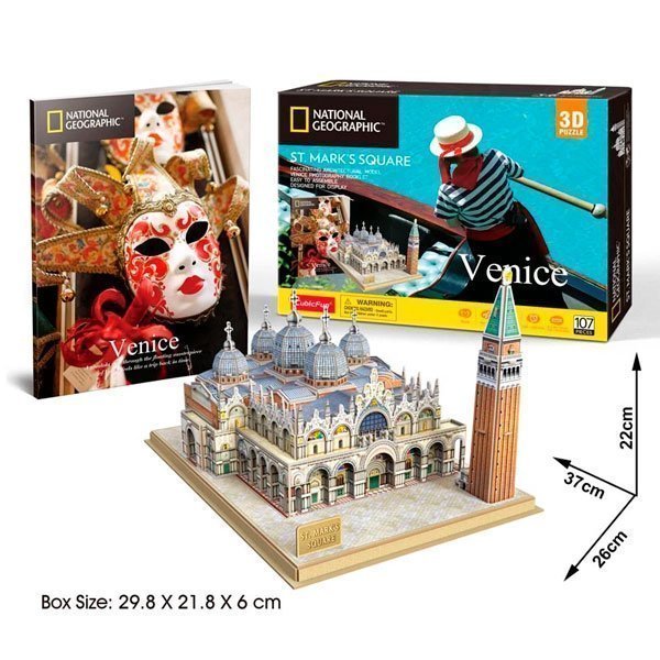 CUBICFUN NATIONAL GEOGRAPHIC VENICE ST. MARK´S SQUARE (107 PIEZAS) - IRION Juguetería - 